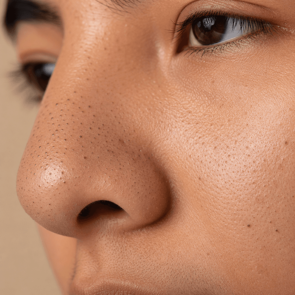 Blackheads closeup