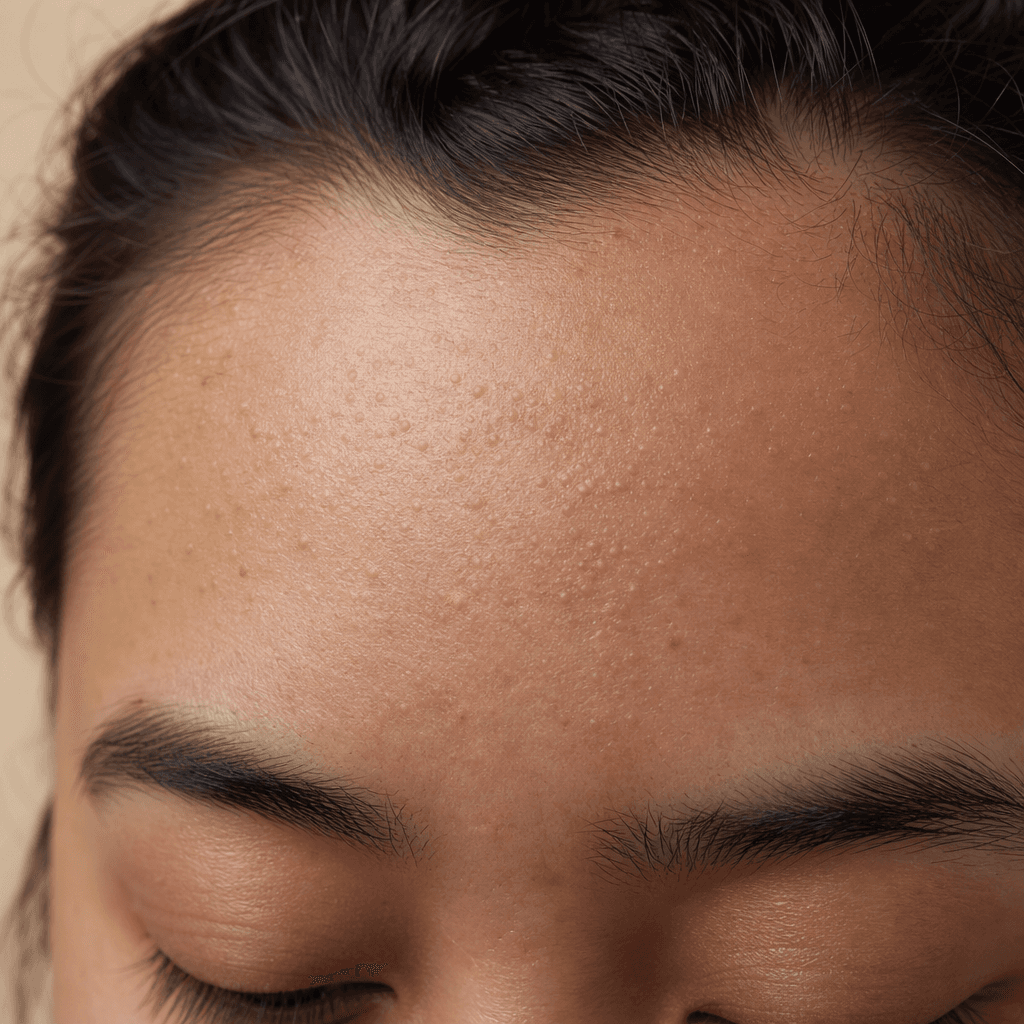 Fungal acne vs acne closeup