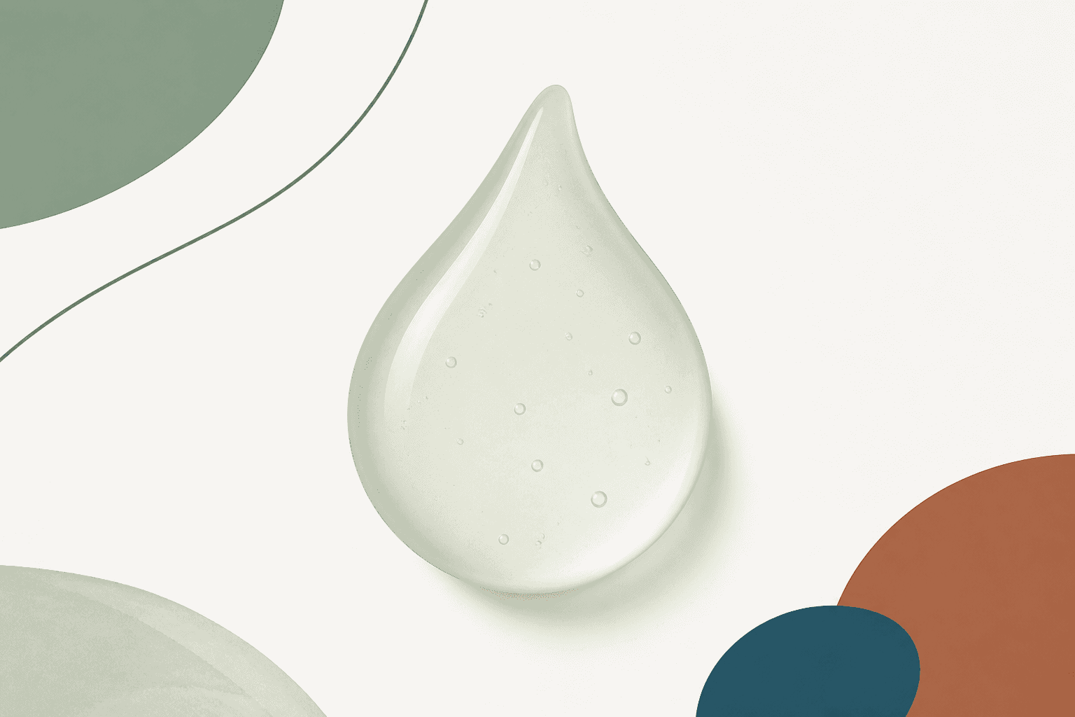 Abstract illustration of a single soft gel droplet