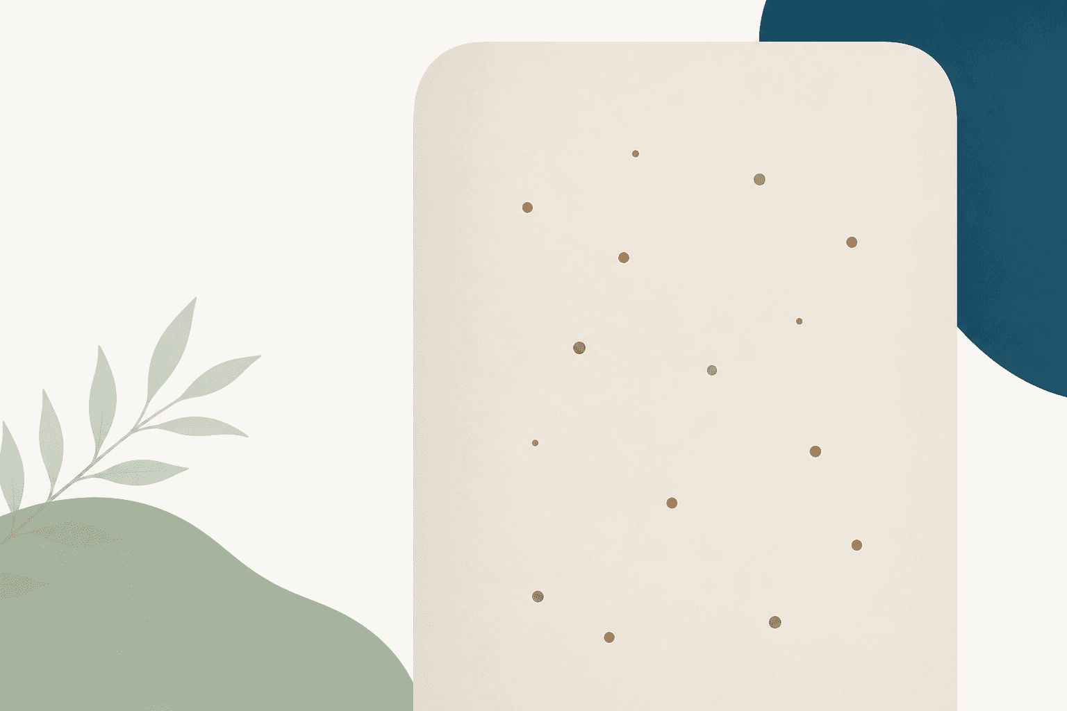 Abstract illustration of a soft panel with quiet dots suggesting body breakouts