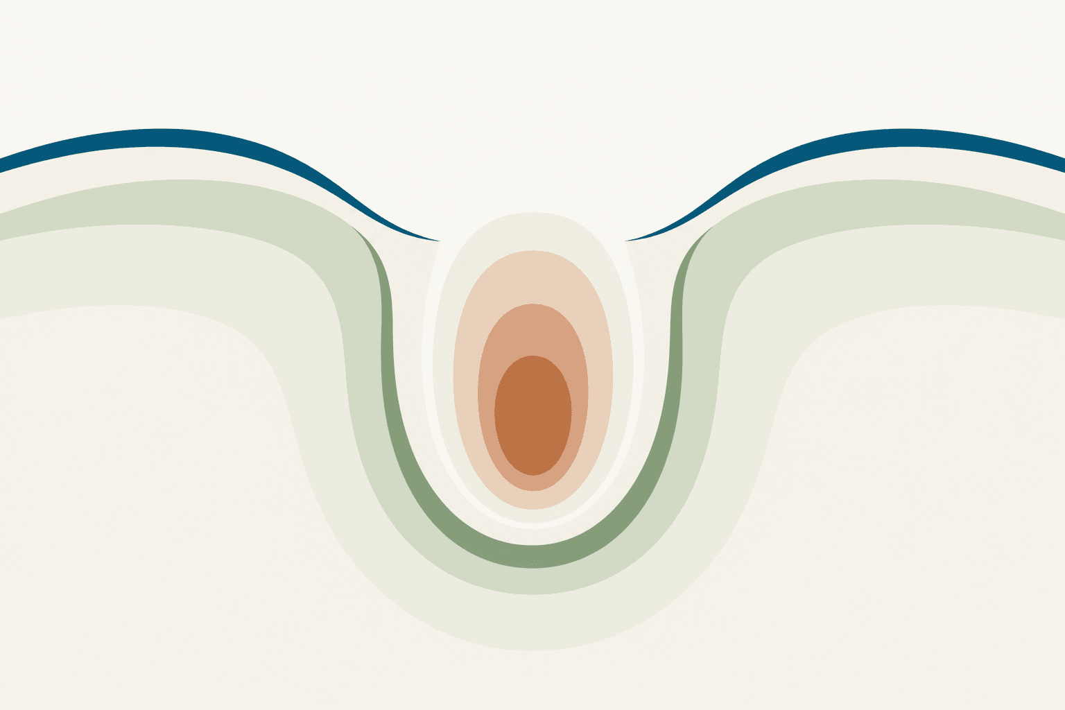Abstract illustration of nested shapes suggesting a pore cross-section